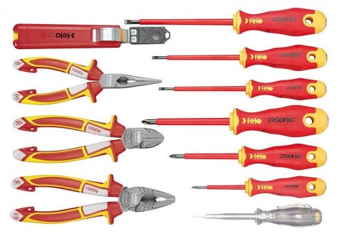 FELO ZESTAW 11 NARZĘDZI DLA ELEKTRYKA FELO W ETUI FELO ZESTAW 11 NARZĘDZI DLA ELEKTRYKA FELO W ETUI