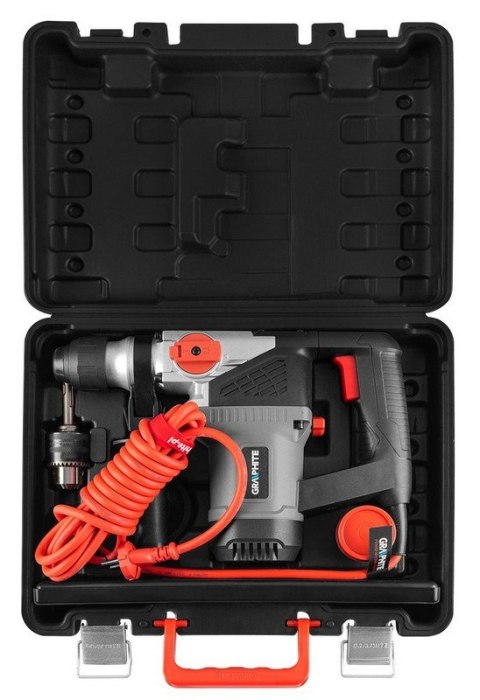 GRAPHITE MŁOT UDAROWY OBROTOWY SDS+ 900W, UDAR 4J WALIZKA GRAPHITE MŁOT UDAROWY OBROTOWY SDS+ 900W, UDAR 4J WALIZKA