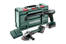 METABO ZESTAW COMBO 18V BS18+W18 L9-125 1*2.0AH 1*4.0AH