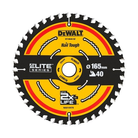 DEWALT PIŁA TARCZOWA DO DREWNA ELITE 165*20MM 40 ZĘBÓW