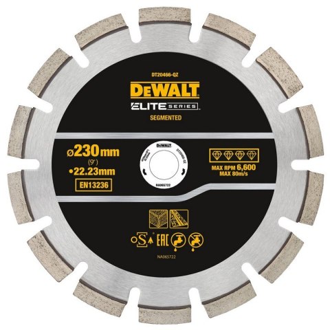 DEWALT TARCZA DIAMENTOWA ELITE ASFALT/BETON 230MM