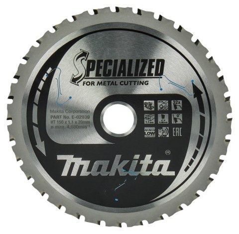 MAKITA PIŁA SPIEKOWA DO METALU 150*20MM 32Z