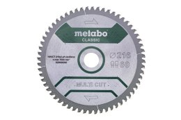 METABO PIŁA TARCZOWA MULTI CUT CLASSIC 216*30MM Z60