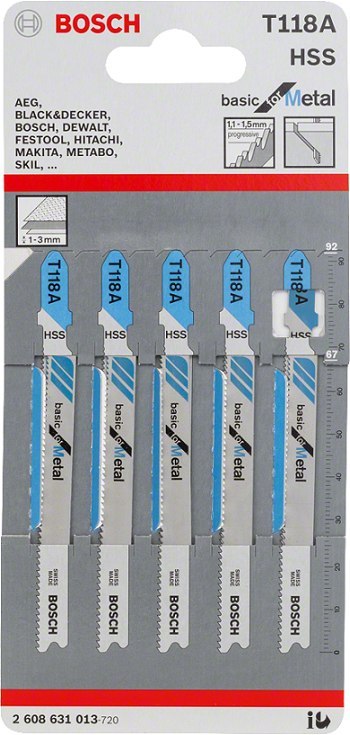 BOSCH BRZESZCZOT DO WYRZYNARKI T118A 5SZT. BOSCH BRZESZCZOT DO WYRZYNARKI T118A 5SZT.