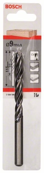BOSCH WIERTŁO SPIRALNE DO DREWNA 9*80/120MM BOSCH WIERTŁO SPIRALNE DO DREWNA 9*80/120MM