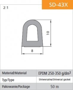 STOMIL USZCZELKA SAMOPRZYLEPNA CZARNA DGP 8*10 MB