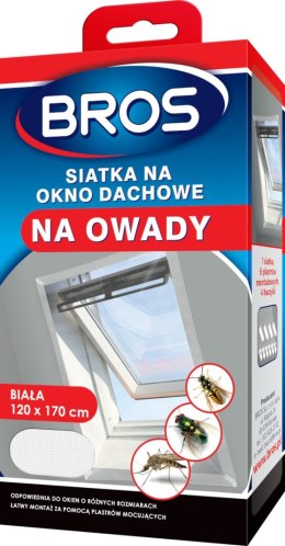 BROS SIATKA NA OKNO DACHOWE 120*170 BIAŁA