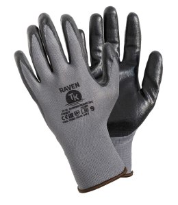 UN RĘKAWICE MONTERSKIE POLIESTER + NITRYL RAVEN, ROZMIAR 9