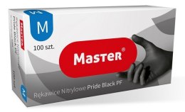 UN RĘKAWICE NITRYLOWE CZARNE MASTER PRIDE ROZMIAR M