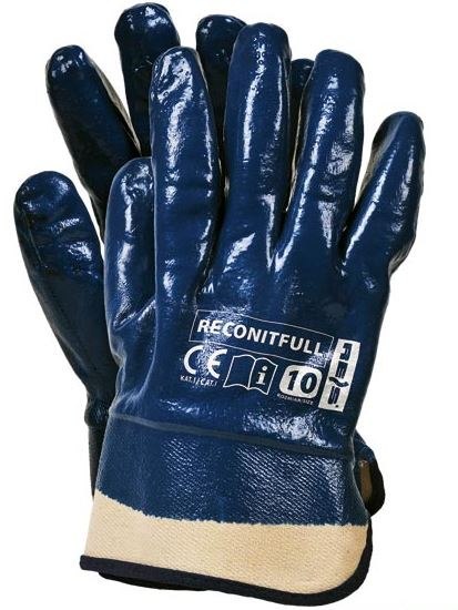 UN RĘKAWICE NITRYLOWE OLEJOODPORNE RECONITFULL PELA, OPAL PP008