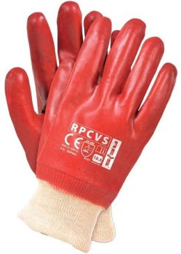 UN RĘKAWICE OCHRONNE OBLEWANE PCV RPCVS, RED PVC