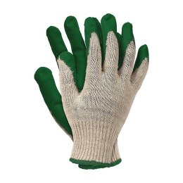 UN RĘKAWICE OGRODNICZKI POWLEKANE GUMĄ ZIELONE 450 ROZ. 8