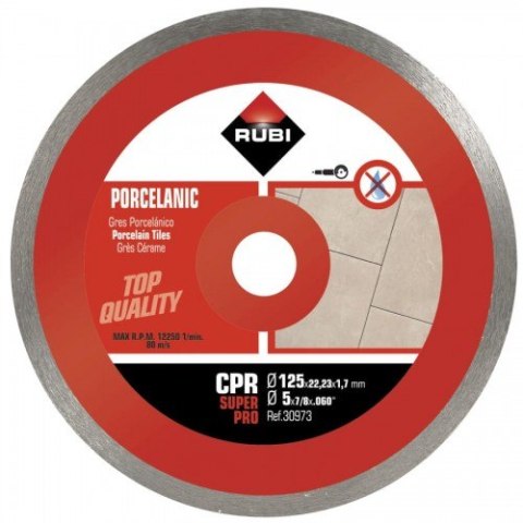 RUBI TARCZA DIAMENTOWA DO GRESU PORCELANOWEGO CPR 125 SUPERPRO RUBI TARCZA DIAMENTOWA DO GRESU PORCELANOWEGO CPR 125 SUPERPRO