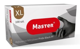 UN RĘKAWICE NITRYLOWE CZARNE MASTER PRIDE ROZMIAR XL