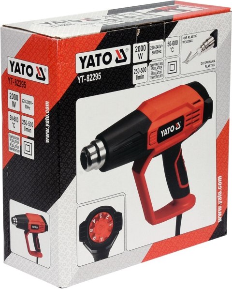 YATO OPALARKA 2000W 50~600°C, 3 BIEGI YATO OPALARKA 2000W 50~600°C, 3 BIEGI