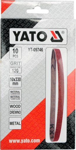 YATO TAŚMA ŚCIERNA BEZKOŃCOWA 10SZT P120 10*330MM