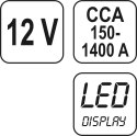 YATO TESTER AKUMULATRORÓW 12V CYFROWY