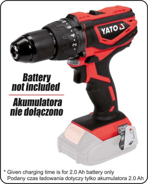YATO WIERTARKO-WKRĘTARKA Z UDAREM 18V BEZ AKUMULATORA YATO WIERTARKO-WKRĘTARKA Z UDAREM 18V BEZ AKUMULATORA