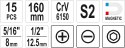 YATO WKRĘTAK UDAROWY Z MAGNETYCZNYMI KOŃCÓWKAMI 15SZT