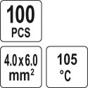 YATO ZESTAW RUREK TERMOKURCZLIWYCH Z CYNĄ 4-6MM2., 100SZT