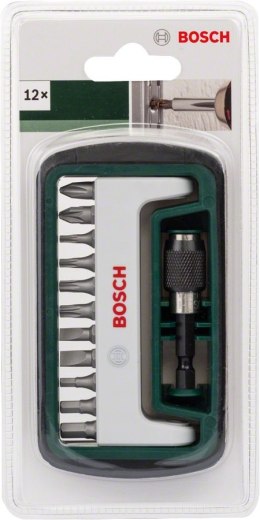 BOSCH 12-CZĘŚCIOWY ZESTAW KOŃCÓWEKS, PH, PZ, HEX, T