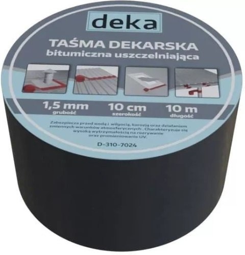 DEKA TAŚMA USZCZELNIAJĄCA DEKARSKA ALUBUTYL 10CM*10MB CZARNY