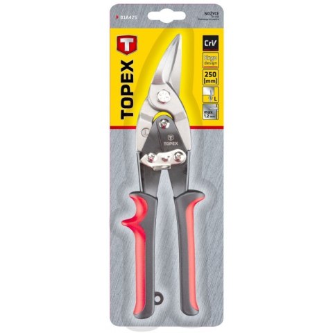 TOPEX NOŻYCE DO BLACHY LEWE 250MM TOPEX NOŻYCE DO BLACHY LEWE 250MM