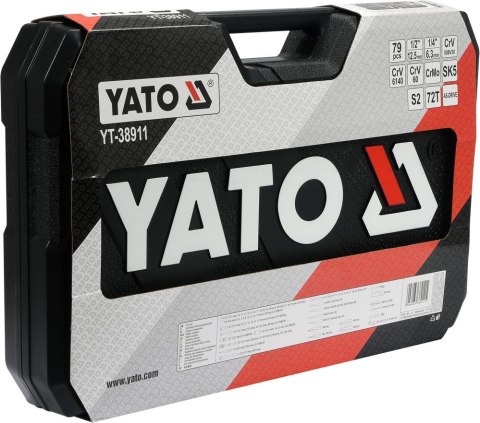YATO ZESTAW NARZĘDZIOWY 79 CZĘŚCI 1/2'' XXXL YATO ZESTAW NARZĘDZIOWY 79 CZĘŚCI 1/2'' XXXL