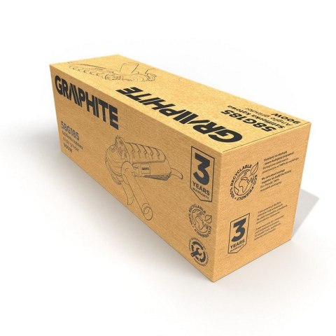 GRAPHITE SZLIFIERKA KĄTOWA 900W TARCZA 125*22.2MM GRAPHITE SZLIFIERKA KĄTOWA 900W TARCZA 125*22.2MM