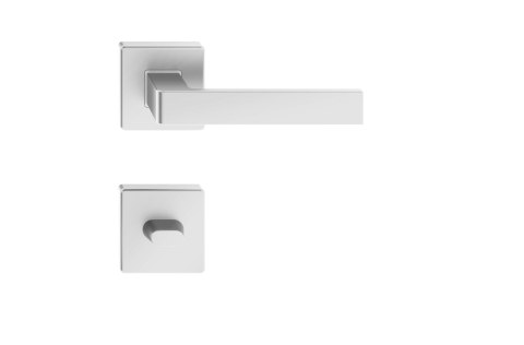 UN KLAMKA ERGO SREBRNY KWADRATOW SZYLD WC ITALIAN LINE