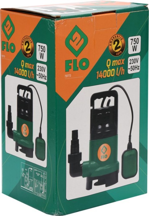 VOREL POMPA ZATAPIALNA DO BRUDNEJ WODY 750W VOREL POMPA ZATAPIALNA DO BRUDNEJ WODY 750W