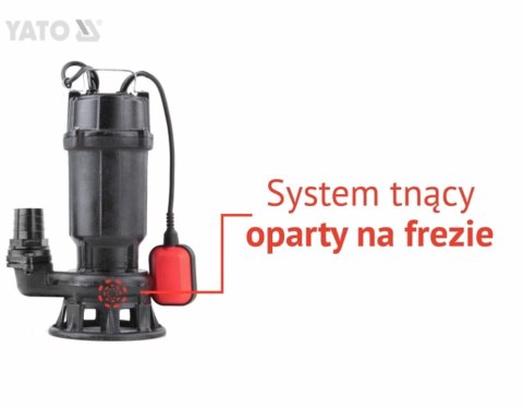 YATO POMPA DO ŚCIEKÓW 750W Z ROZDRABNIACZEM YATO POMPA DO ŚCIEKÓW 750W Z ROZDRABNIACZEM