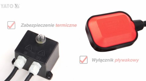 YATO POMPA DO ŚCIEKÓW 750W Z ROZDRABNIACZEM YATO POMPA DO ŚCIEKÓW 750W Z ROZDRABNIACZEM