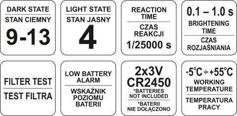 YATO PRZYŁBICA SPAWALNICZA SAMOŚCIEMNIAJĄCA YATO PRZYŁBICA SPAWALNICZA SAMOŚCIEMNIAJĄCA