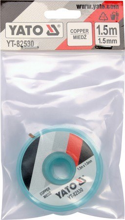 YATO TAŚMA ROZLUTOWNICZA PLECIONKA MIEDZIANA 1.5MM*1.5M YATO TAŚMA ROZLUTOWNICZA PLECIONKA MIEDZIANA 1.5MM*1.5M