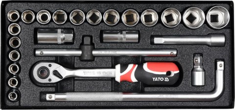 YATO ZESTAW NARZĘDZIOWY 25 CZĘŚCI 1/2'' YATO ZESTAW NARZĘDZIOWY 25 CZĘŚCI 1/2''