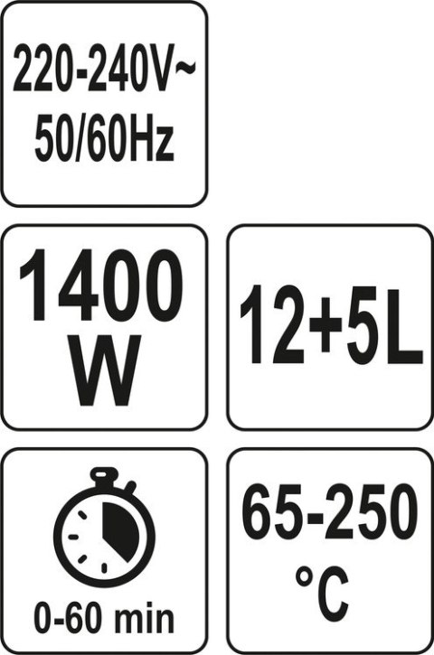 LUND KOMBIWAR HALOGENOWY 17L, CZARNY, 9 AKCESORIÓW LUND KOMBIWAR HALOGENOWY 17L, CZARNY, 9 AKCESORIÓW