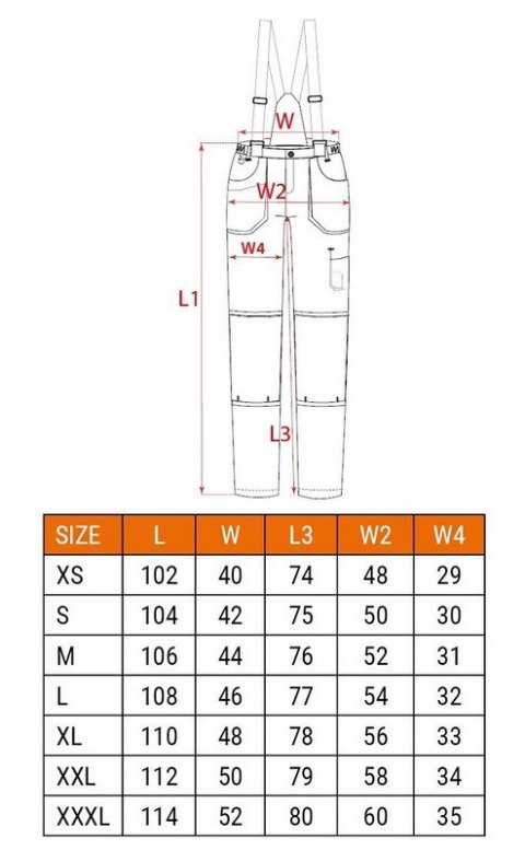 NEO SPODNIE ROBOCZE NA SZELKACH 6W1, ROZMIAR XL NEO SPODNIE ROBOCZE NA SZELKACH 6W1, ROZMIAR XL