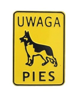 UN TABLICA 15*20CM UWAGA PIES