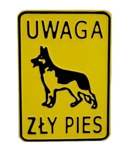 UN TABLICA 15*20CM UWAGA ZŁY PIES