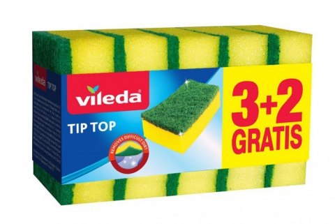 VILEDA VILEDA GĄBKA DO NACZYŃ TIP TOP 3+2GRATIS