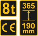 VOREL PODNOŚNIK HYDRAULICZNY SŁUPKOWY 8T