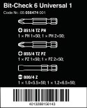 WERA ZESTAW BIT-CHECK 6 UNIVERSAL 1, 6CZ.