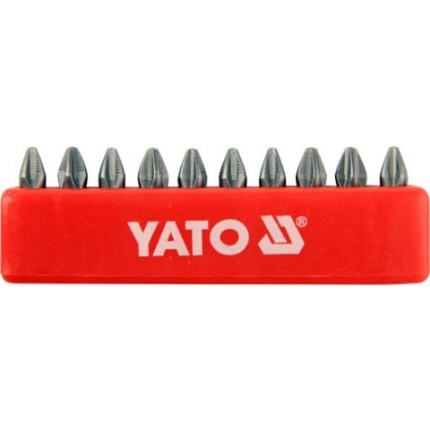 YATO GROTY ŚRUBOKRĘTOWE, BIT, KOŃCÓWK PH2 25MM ZESTAW 10-SZTUKOWY YATO GROTY ŚRUBOKRĘTOWE, BIT, KOŃCÓWK PH2 25MM ZESTAW 10-SZTUKOWY