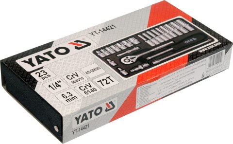 YATO ZESTAW NARZĘDZIOWY 23CZ.1/4 YATO ZESTAW NARZĘDZIOWY 23CZ.1/4