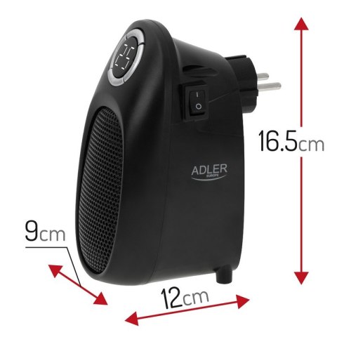 ADLER TERMOWENTYLATOR GNIAZDKOWY CZARNY AD 7726 ADLER TERMOWENTYLATOR GNIAZDKOWY CZARNY AD 7726