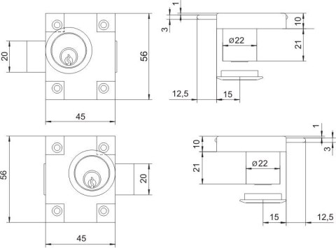 LOB ZAMEK MEBLOWY ZMB-2 NIKLOWANY PRAWY LOB ZAMEK MEBLOWY ZMB-2 NIKLOWANY PRAWY