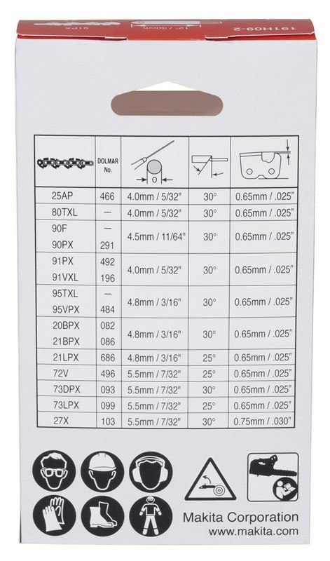 MAKITA ŁAŃCUCH TNĄCY 10CM 80TXL 0,325'' SZER. ROWKA 1.1MM DUC101 MAKITA ŁAŃCUCH TNĄCY 10CM 80TXL 0,325'' SZER. ROWKA 1.1MM DUC101