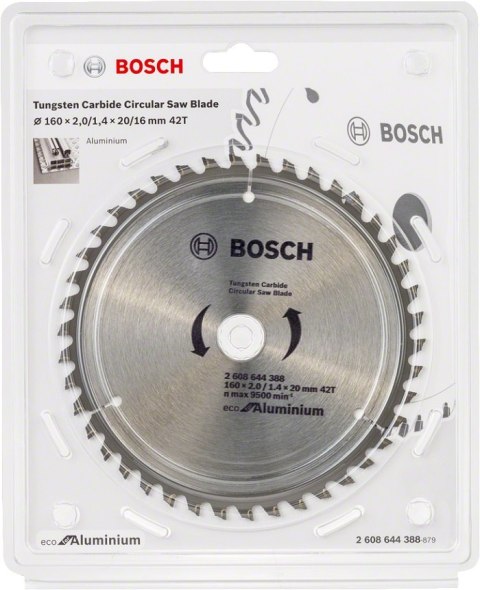 BOSCH TARCZA PILARSKA ECO ALU 160*2.0/1.4*20 42T BOSCH TARCZA PILARSKA ECO ALU 160*2.0/1.4*20 42T