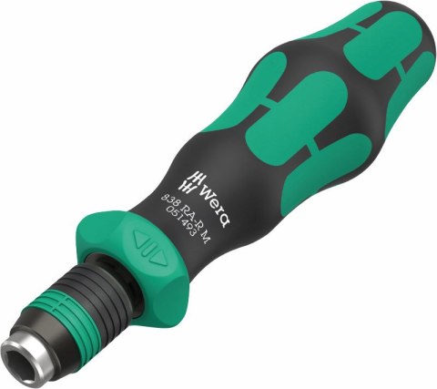 WERA RĘKOJEŚĆ Z UCHWYTEM DO GROTÓW 838 RA-R,FUNKCJA GRZECH. 1/4'' WERA RĘKOJEŚĆ Z UCHWYTEM DO GROTÓW 838 RA-R,FUNKCJA GRZECH. 1/4''
